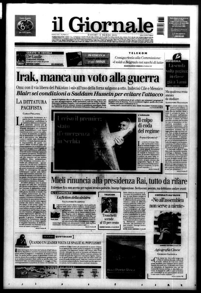 Il giornale : quotidiano del mattino